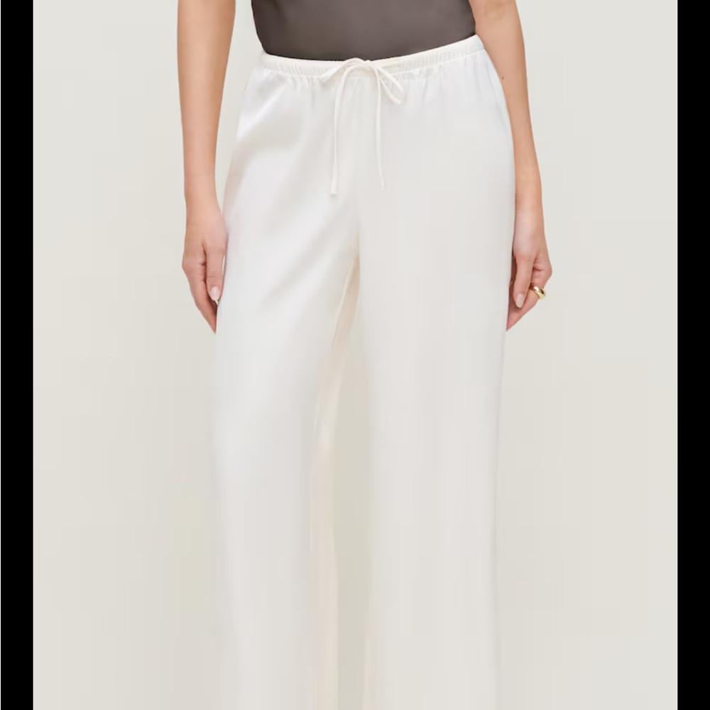 Dynamite White Satin Pant